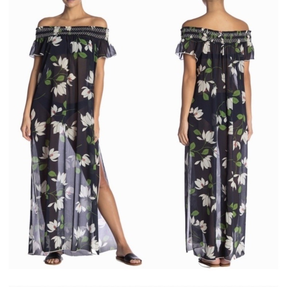 Robin Piccone Swimsuit Cover Up Maxi Dress Floral Sample